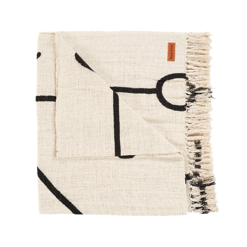 The Evil Eye Bed Throw - Natural Black