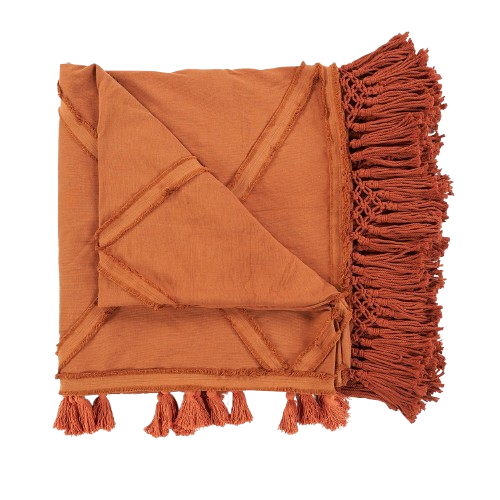 The Berber Bed Throw - Terracotta