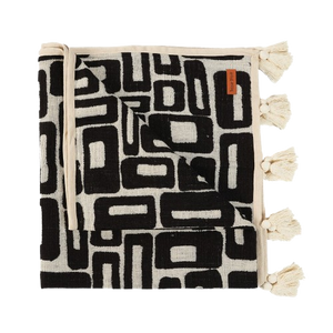 The Aztec Bed Throw - Natural Black