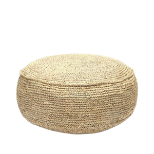 The Raffia Flores Pouffe - Natural D60