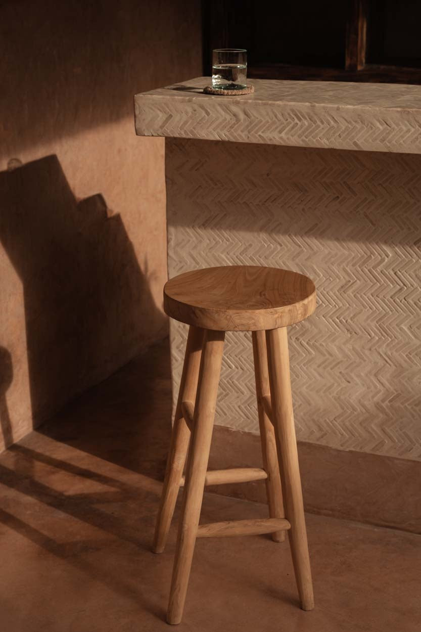 Kedut Bar Stool – Natural