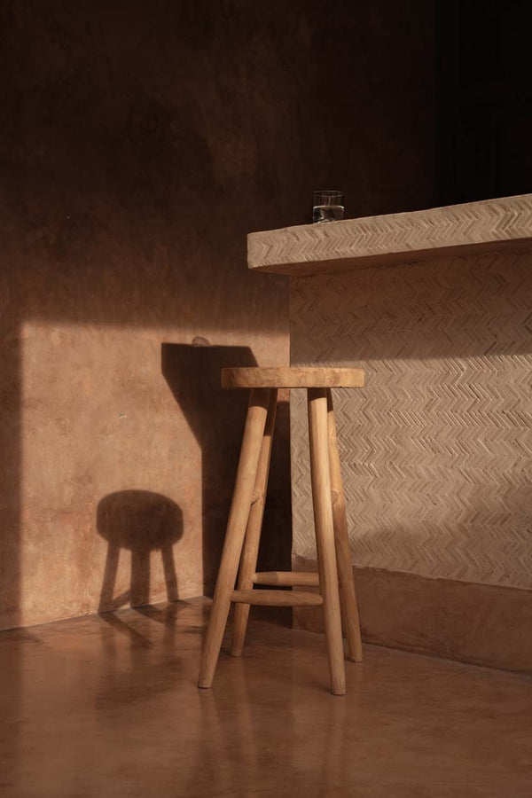 Kedut Bar Stool – Natural
