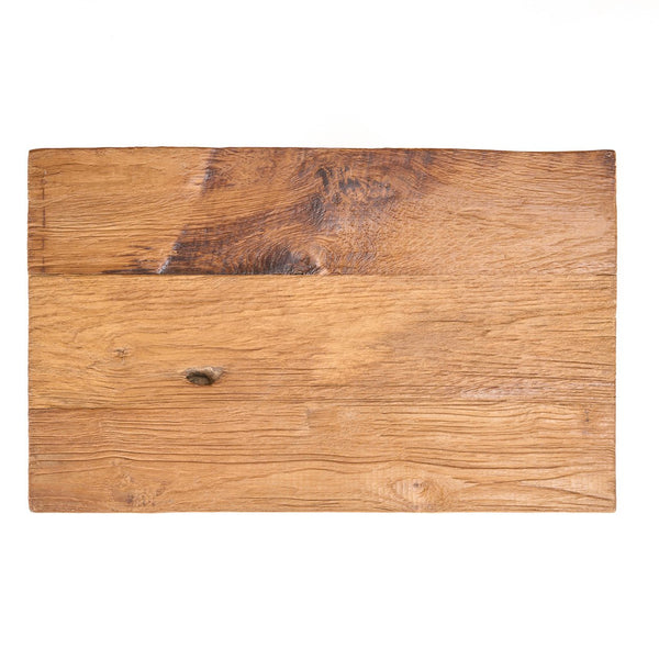 Rustic Teak Wood Stool – Natural Finish L40