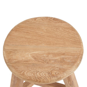 Round Reclaimed Teak Wood Stool D35