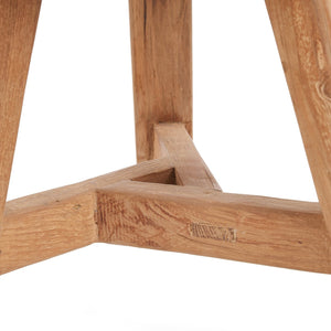 Round Reclaimed Teak Wood Stool D35