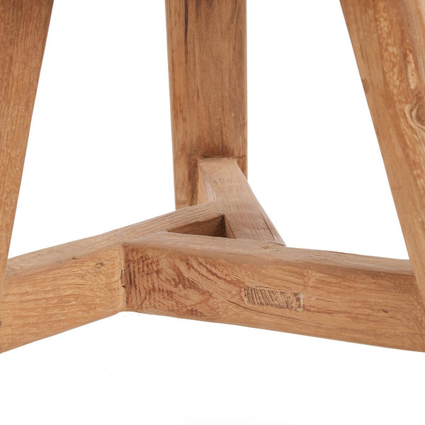 Round Reclaimed Teak Wood Stool D35