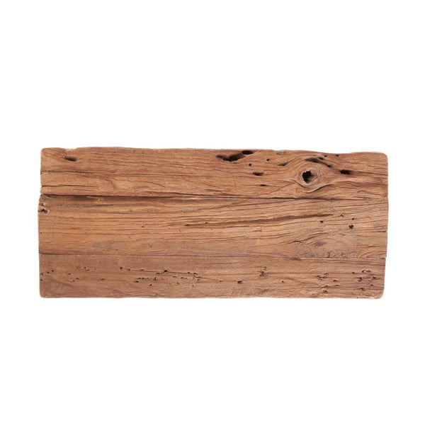 Rustic Teak Wood Stool – Natural Finish L50