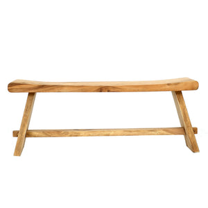 Solid Wood Bench – Natural Finish – 120 cm