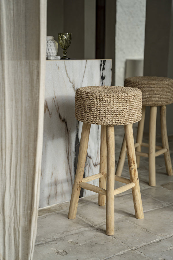 Raffia Bar Stool