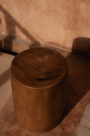 Handmade Solid Wood Stool – Natural Finish D30