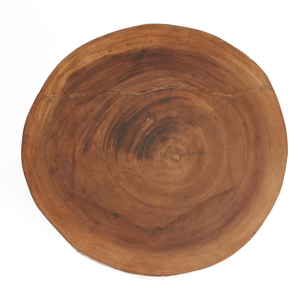 Handmade Solid Wood Stool – Natural Finish D30