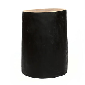 Handmade Solid Wood Stool – Natural Black D30