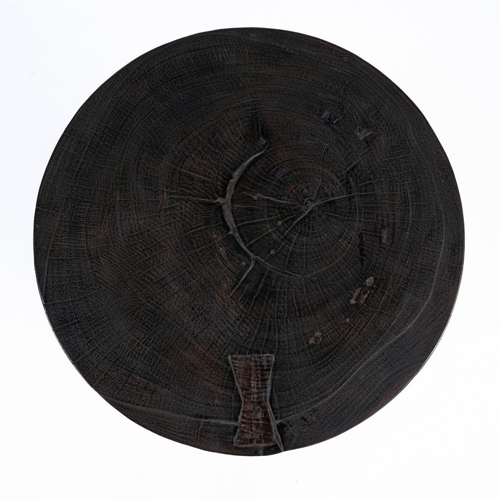 Hourglass Side Table – Dark Walnut D50