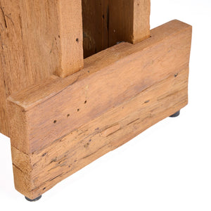 Solid Wood Block Stool – Natural Finish L40