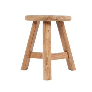 Round Reclaimed Teak Wood Stool D35