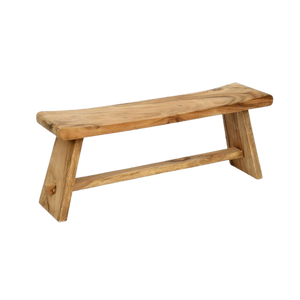 Solid Wood Bench – Natural Finish – 120 cm