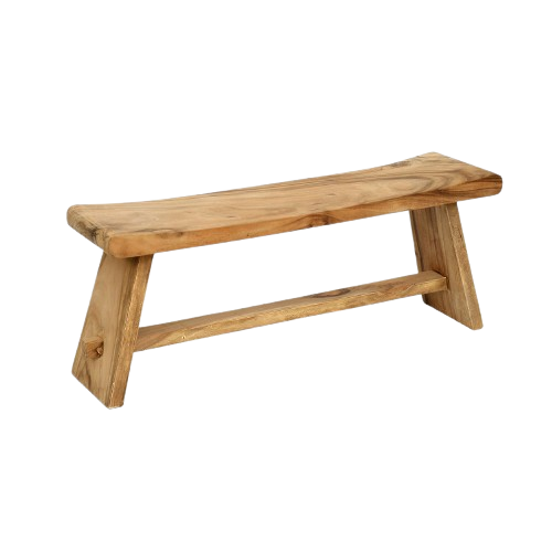 Solid Wood Bench – Natural Finish – 120 cm