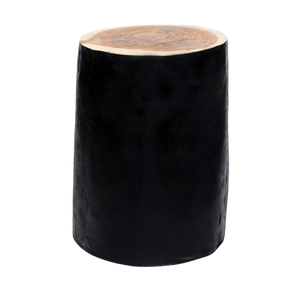Handmade Solid Wood Stool – Natural Black D30