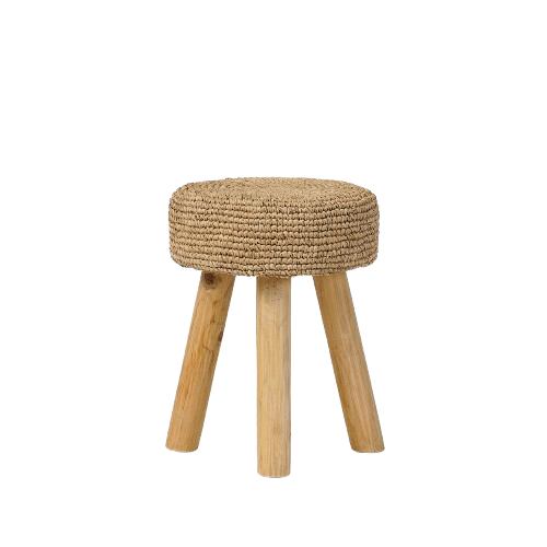 Raffia Stool – Natural D35