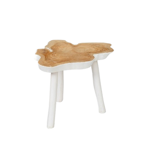 Organic Three-Leg Side Table – Natural White W45