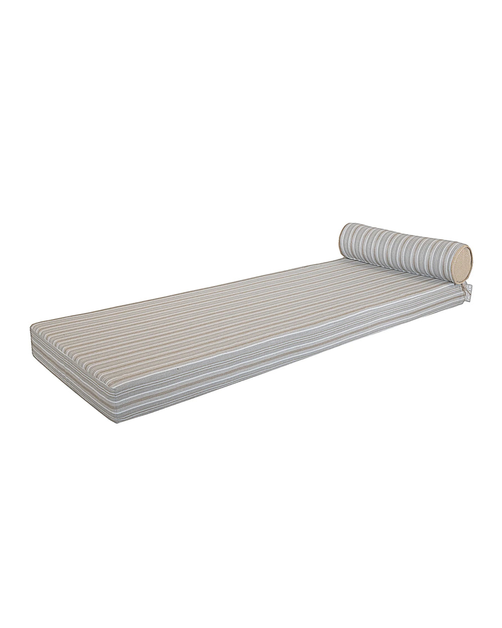 Reversible Floor Mattress – Bayadère Striped Front & Beige Raffia Back