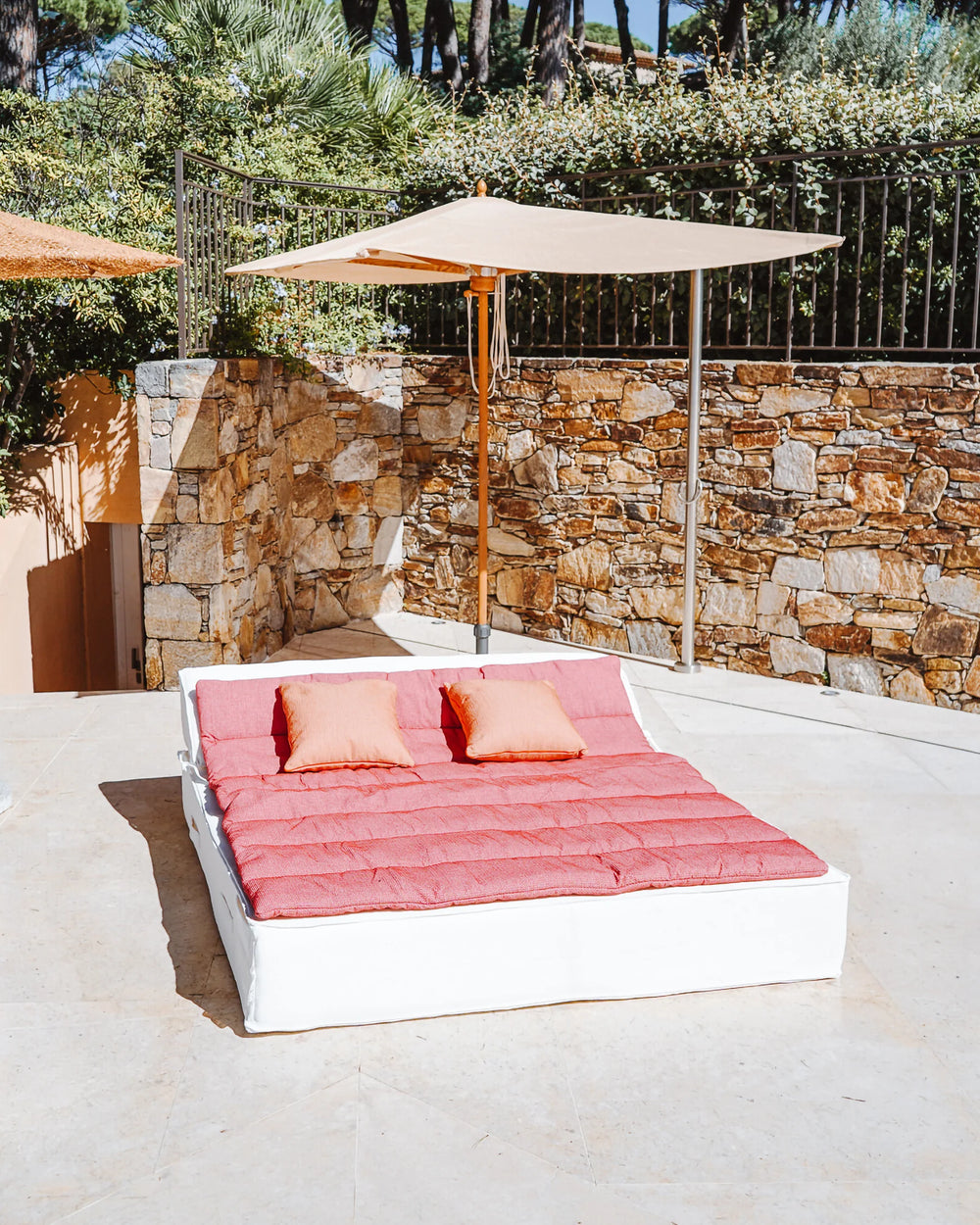 Mattress Topper – 2-Seater Sunbed – Red