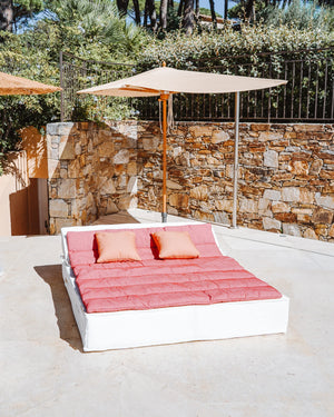 Mattress Topper – 2-Seater Sunbed – Red